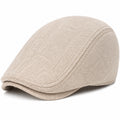 Casquette plate taille unique en tissu beige - style décontracté