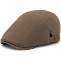 Casquette plate taille unique textile marron ajustable style classique
