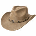 Chapeau cowboy taille unique brun en matière synthétique style western