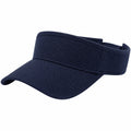 Visière de sport taille unique en textile bleu marine respirant réglable