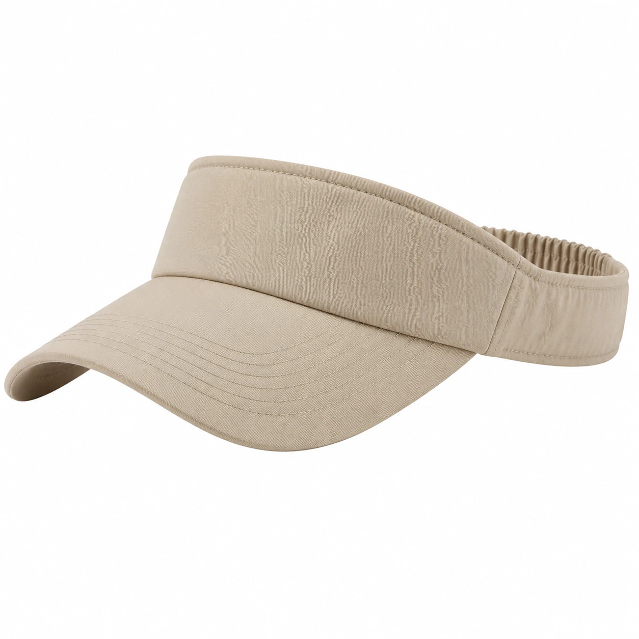 Visière taille unique en tissu beige - réglable pour sport et loisirs