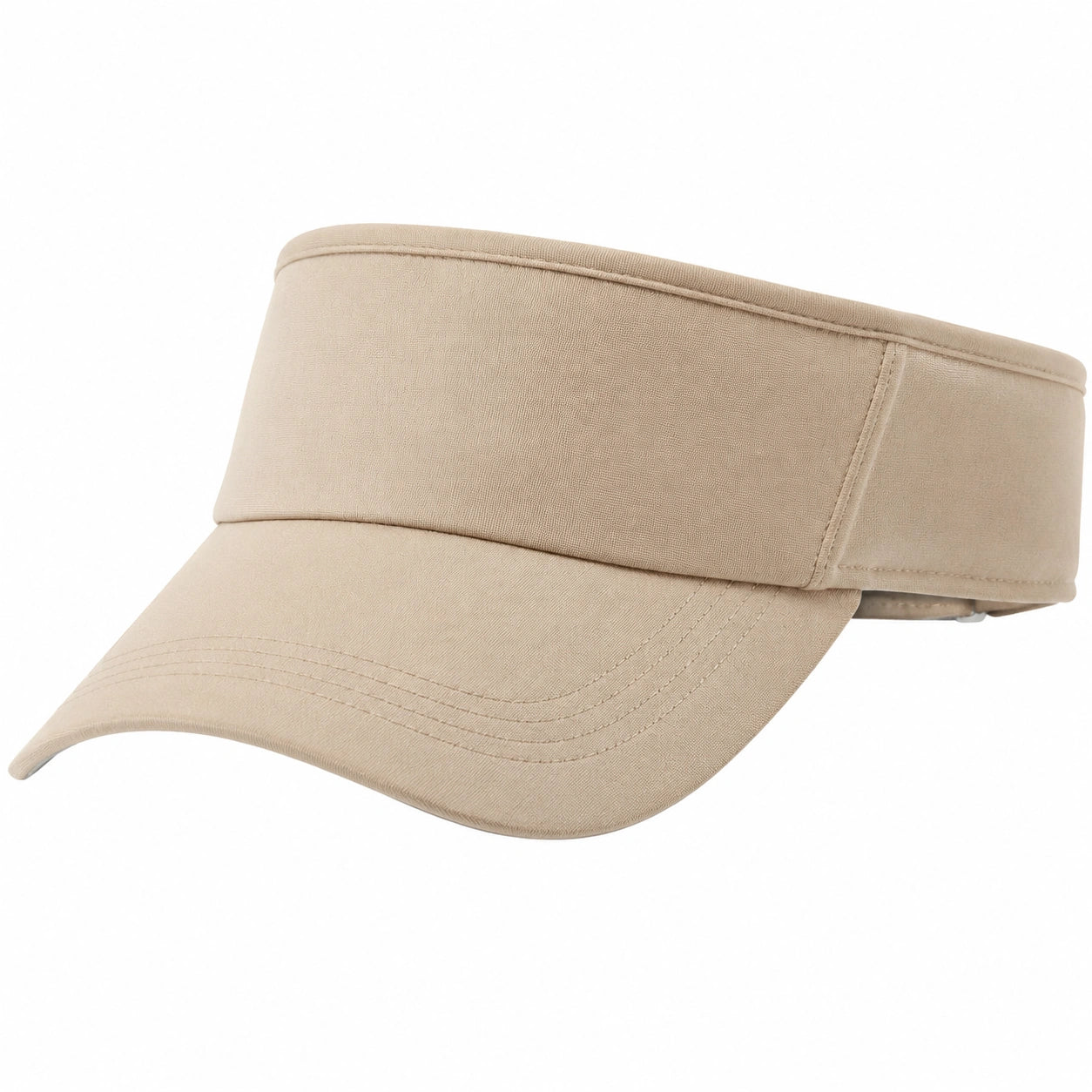 Visière unisexe taille unique en coton beige ajustable protection solaire