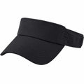 Visière de sport taille unique en tissu synthétique noir réglable pour activités extérieures